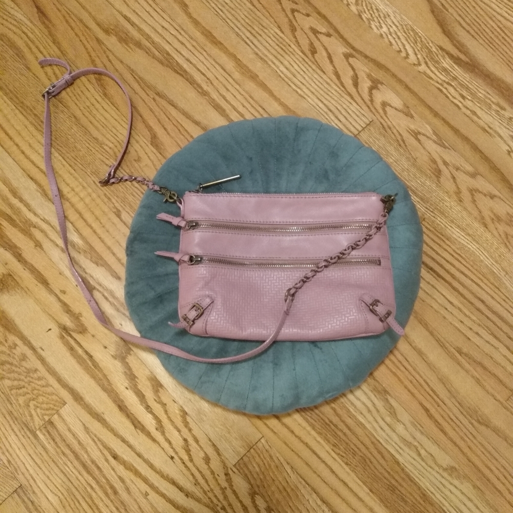 Elliot Lucca pink leather crossbody bag